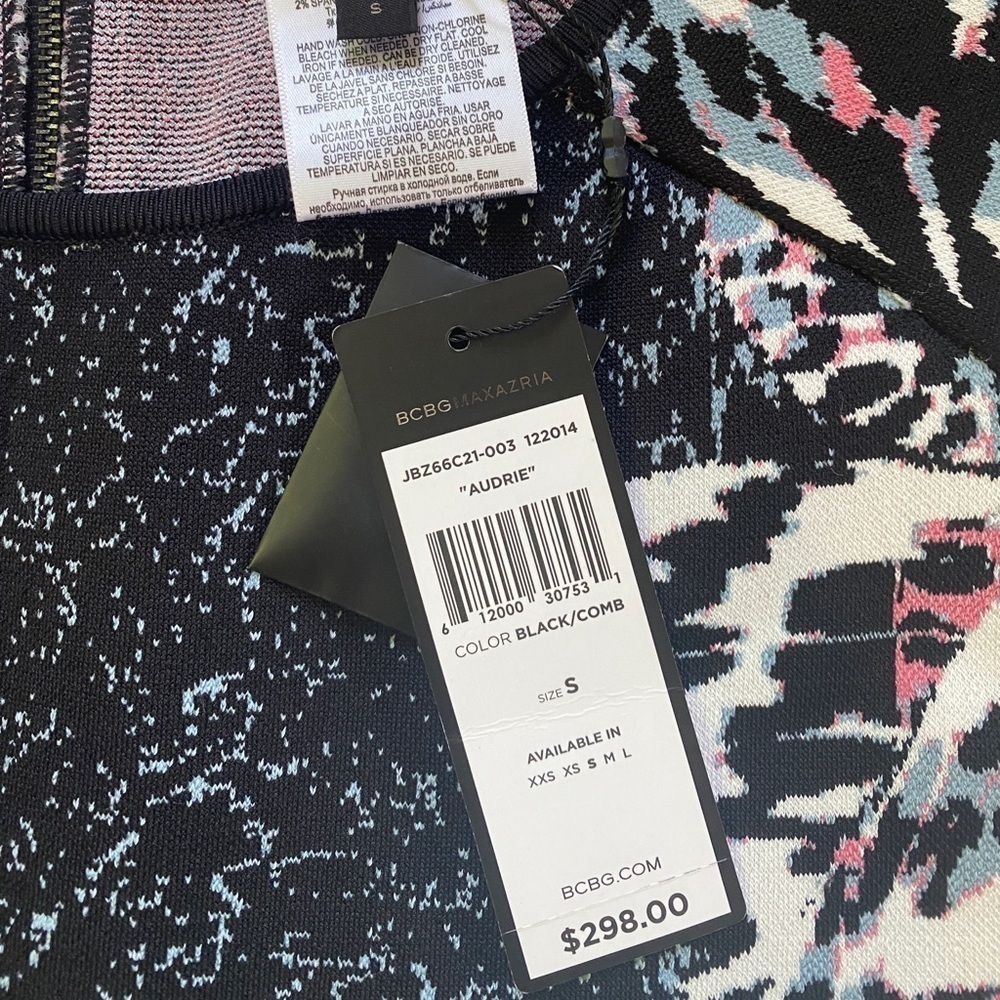 NWT BCBG MAXAZRIA Black Audrie Sleeveless Bodycon Dress Women’s Small $298 NEW - Picture 2 of 8